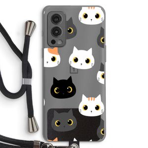 Katten: OnePlus Nord 2 5G Transparant Hoesje met koord