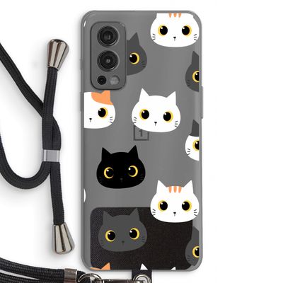 Katten: OnePlus Nord 2 5G Transparant Hoesje met koord