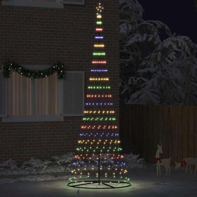 LED Kerstboom Multikleur 138.5 x 138.5 x 399 cm Metaal