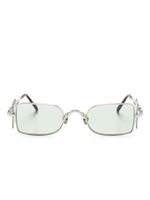Matsuda lunettes de soleil 10611H à monture ronde - Argent