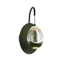 Egg glas zwarte wandlamp - thumbnail