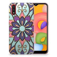 Samsung Galaxy A01 | TPU Case | Purple Flower