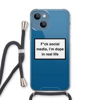 I'm dope: iPhone 13 Transparant Hoesje met koord