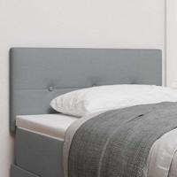 LED-hoofdbord met LED -striplichten Lichtgrijs 100 cm Stof