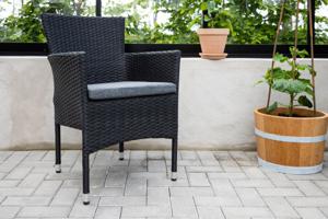 Nohr Tuinstoel Theressa Wicker - Zwart