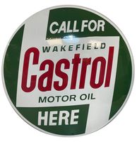 Castroil Motor Oil Emaille Bord - 59 cm ø