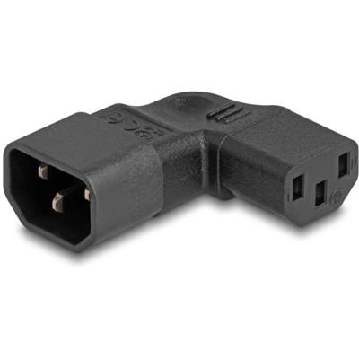 Delock 80474 Stekkeradapter [Apparaatstekker, male C14 - Apparaatstekker, female C13 10A] Zwart 1 stuk(s) Bag