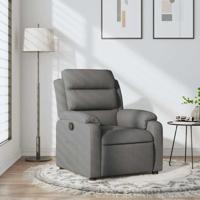 Fauteuil verstelbaar stof donkergrijs
