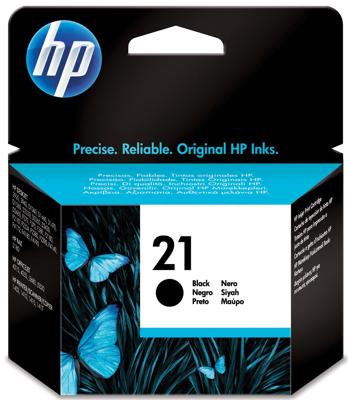 HP inktcartridge 21, 190 pagina&apos;s, OEM C9351AE, zwart