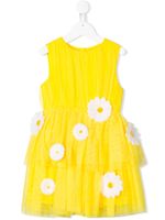 Charabia robe à fleurs brodées - Jaune