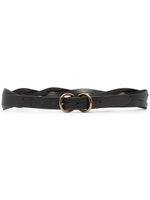 Polo Ralph Lauren ceinture en cuir tressé - Noir