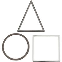 Creotime sieradenhangers 30 x 30 mm 30 stuks zilver - thumbnail