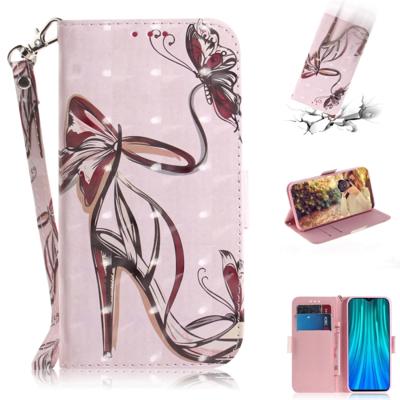 Voor Xiaomi Redmi Note 8 Pro 3D gekleurde tekening horizontale Flip lederen draagtas met houder & Card slot & portemonnee & Lanyard (High-hakken)