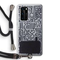Moroccan Print: Huawei P40 Transparant Hoesje met koord