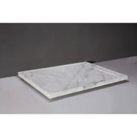 Forzalaqua Fresco douchebak 90x120cm Rechthoek inclusief RVS afvoer Natuursteen Carrara gepolijst 300020