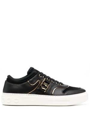 Ferragamo baskets à plaque logo - Noir