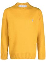 Undercover logo-patch wool jumper - Jaune - thumbnail