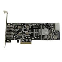 StarTech.com 4-poorts PCI Express (PCIe) SuperSpeed USB 3.0 kaartadapter met 2 speciale 5 Gbps kanalen UASP SATA/LP4-voeding - thumbnail