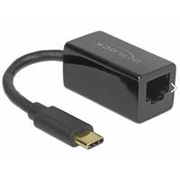 Delock USB 2.0 Adapter [1x USB-C stekker - 1x RJ45-bus] 65904 12.7 cm