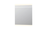INK SP6 spiegel met aluminium frame met indirecte boven- en onder LED-verlichting, colour-changing en sensorschakelaar 80 x 80 x 4 cm