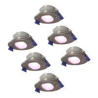 Set van 6 Smart Lima LED inbouwspots - Kantelbaar - Dimbaar - RGBWW - IP65 waterdicht en stofdicht - Buiten - Badkamer - GU10 verwisselbare lichtbron - thumbnail