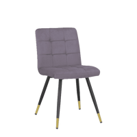 Eetkamerstoel Giorgio Grijs velvet - thumbnail