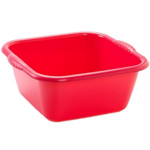 Plasticforte teiltje/afwasbak - vierkant - kunststof - 15 liter - 41 x 39 x 16 cm - Rood