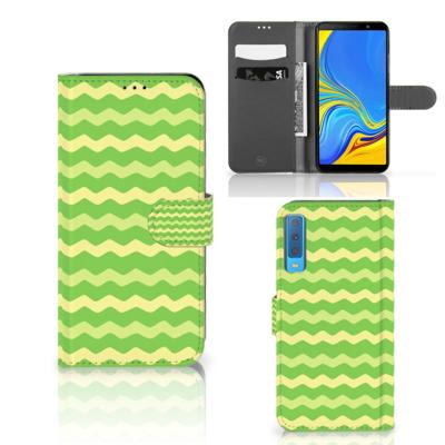Samsung Galaxy A7 (2018) | Telefoon Hoesje | Waves Green