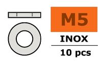 Vlakke sluitring, M5, Inox (10st) - thumbnail