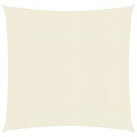 vidaXL Zonnezeil 160 g/m² 4x4 m HDPE crèmekleurig - thumbnail