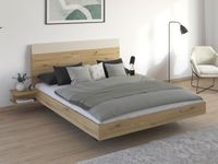 Bed met nachtkastjes MANOZA 160x200 cm artisan eik/beige - thumbnail