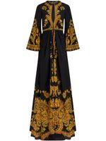 ETRO robe longue en soie à imprimé cachemire - Noir