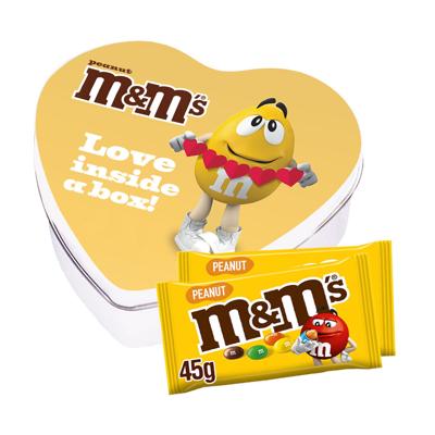 M&M's geschenkdoos hartje 'Love inside a box' - peanut - 90g