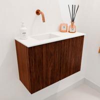 Toiletmeubel Mondiaz Joya | 60 cm | Meubelkleur Ruby | Faye wastafel Talc Links | Zonder kraangat(en) Toiletmeubel Mondiaz Joya | 60 cm | Meubelkleur Ruby | Faye wastafel Talc Links | Zonder kraangat(en)