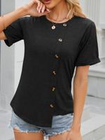 Casual Buckle Loose Shirt