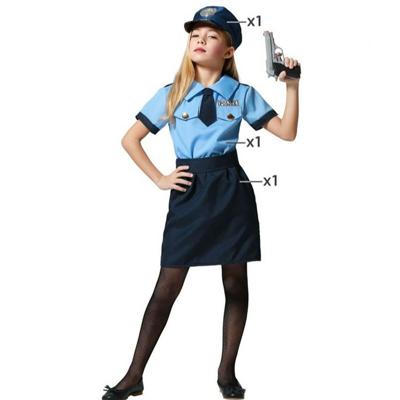 Kinderkostuum Politievrouw - Maat: 3-4 Jaar - Maat: 3-4 Jaar
