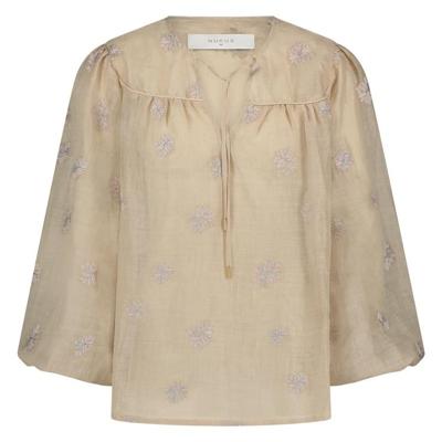 Nukus Blouse Kaoutar Embroidery | Sand