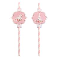 Rietjes Prinsessen kasteel en zwaan 8 stuks - thumbnail