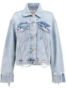 AGOLDE veste en jean Martika à effets usés - Bleu