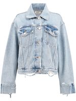 AGOLDE veste en jean Martika à effets usés - Bleu