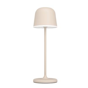 EGLO Mannera Tafellamp - Aanraakdimmer - Draadloos - 34 cm - Zand/Wit - Oplaadbaar - Binnen en Buiten