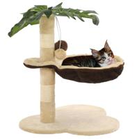 VidaXL Kattenkrabpaal met sisal krabpaal 50 cm beige en bruin
