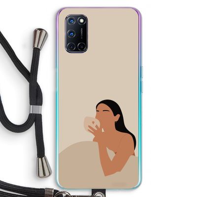 Fresh coffee: Oppo A72 Transparant Hoesje met koord