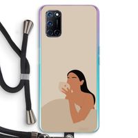 Fresh coffee: Oppo A72 Transparant Hoesje met koord