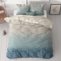 Dekbedovertrek Gradient Trend - Lits-Jumeaux (240x220 Cm) - Wit Microvezel - - Sleeptime Classy - Dekbed-Discounter.nl