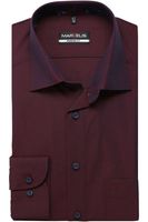 Marvelis Modern Fit Overhemd bordeaux, Effen - thumbnail