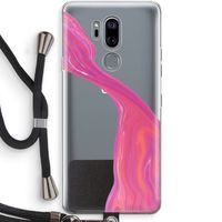 Paarse stroom: LG G7 Thinq Transparant Hoesje met koord