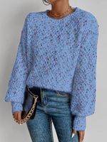 Wool/Knitting Ombre Crew Neck Sweater - thumbnail
