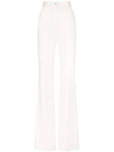 Dolce & Gabbana pantalon évasé à taille haute - Blanc