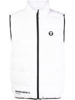 AAPE BY *A BATHING APE® gilet matelassé à boutons pression - Blanc